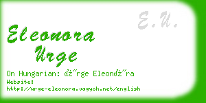 eleonora urge business card